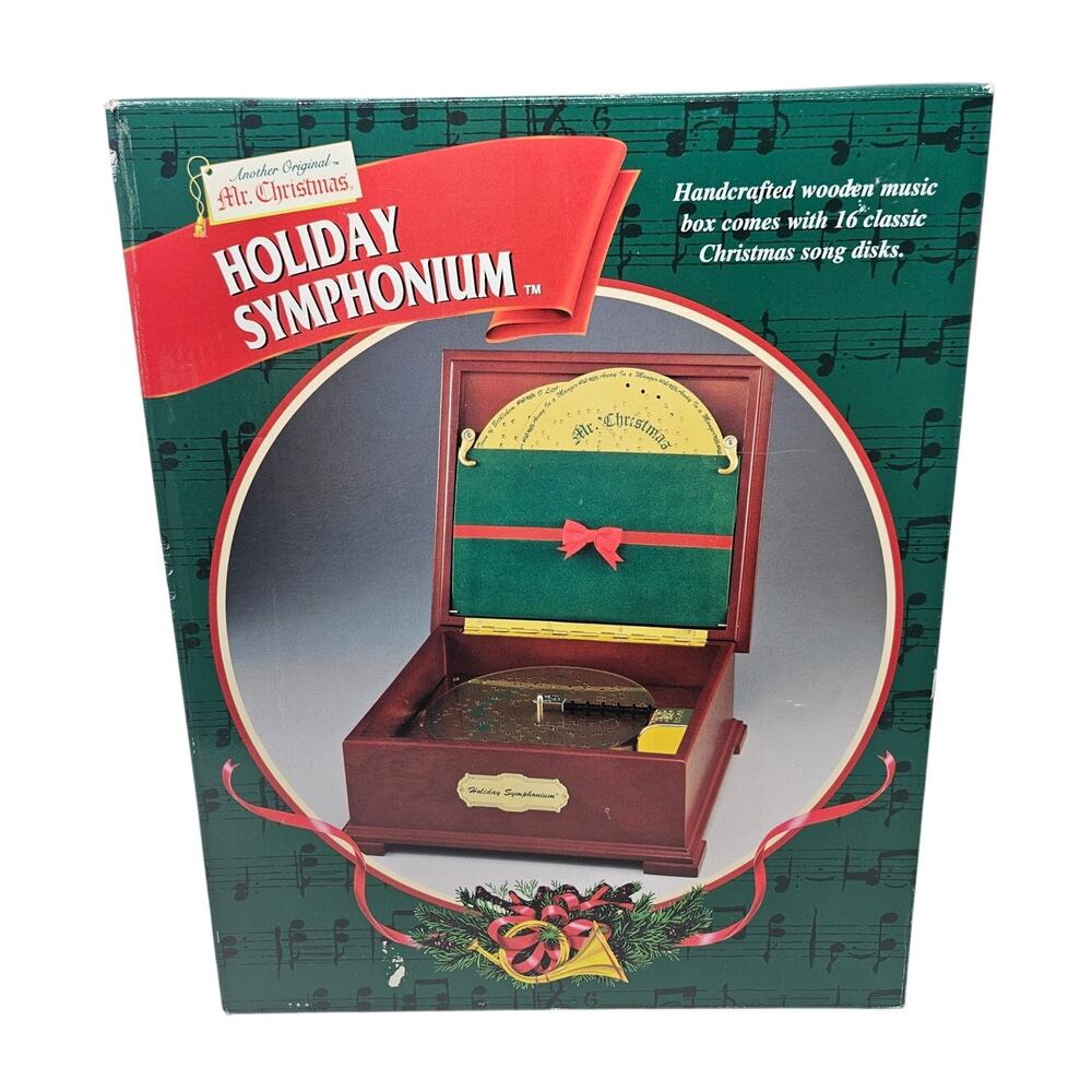 Complete in Box Mr. Christmas Holiday Symphonium Music Box 16 Discs 1999